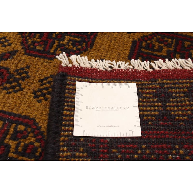 ECARPETGALLERY Hand-knotted Afghan Light Brown Wool Rug - 2'9 x 4'1