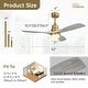 preview thumbnail 14 of 86, Sofucor 48/52 Inch Ceiling Fan with Light, Solid Wood Blades for Living Room, Bedroom,Smart Optional