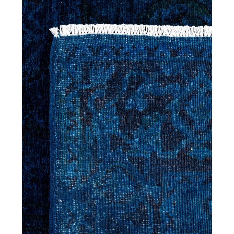 Overdyed One-of-a-Kind Hand-Knotted Area Rug - Blue - 4' 1" x 6' 0"