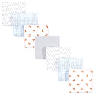 Luvable Friends Baby Boy Cotton Flannel Receiving Blankets, Fox 7-Pack, One Size - Fox 7-Pack - One Size