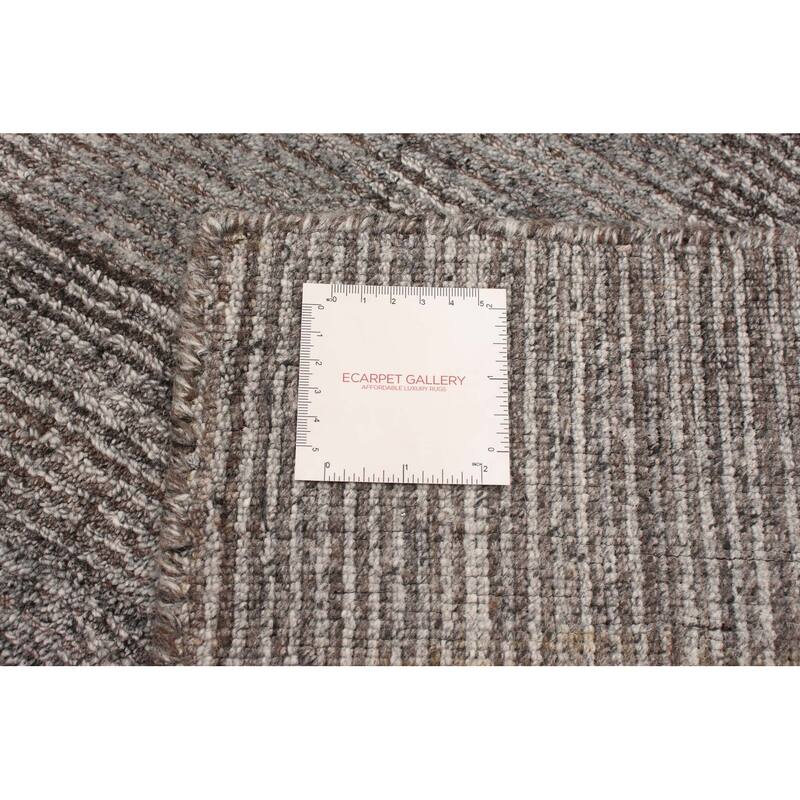 ECARPETGALLERY Hand Loomed Gabbeh Luribaft Taupe Rug - 5'0 x 8'0