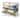 FENGE 42.5 in Wood Metal Dual Monitor Stand with Shelf - 42.5x9.2x5.4 inches