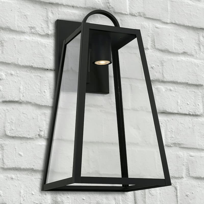 Leighton 23" Tall 1-light Minimal Light Pollution Outdoor Wall Lantern w/ Clear Glass
