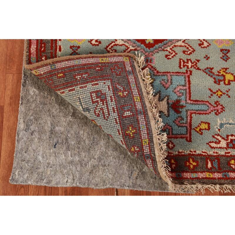 Hand Knotted Oriental 100% Wool Carpet Transitional Geometric Navy Blue & Blues Khotan Runner Rug - 10' 0'' X 2' 5''