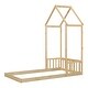 preview thumbnail 45 of 95, House-shaped Roof Headboard Floor Bed without slats