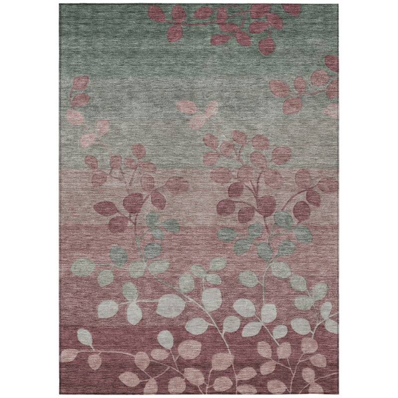 HomeRoots Floral Transitional Rectangle Outdoor Rug