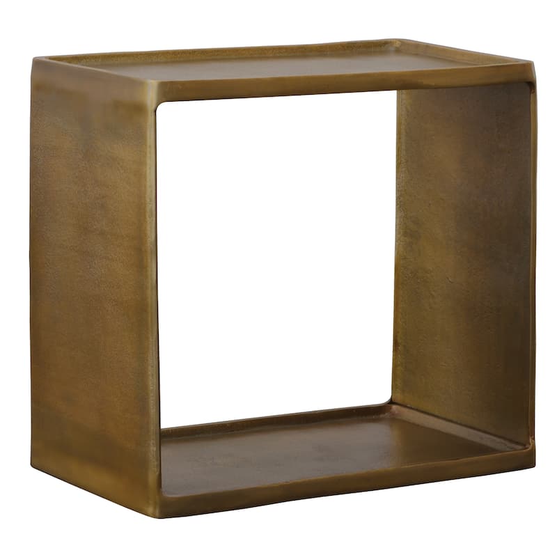 Uttermost Derwent Antique Brass Side Table - 20"W x 19"H x 12"D
