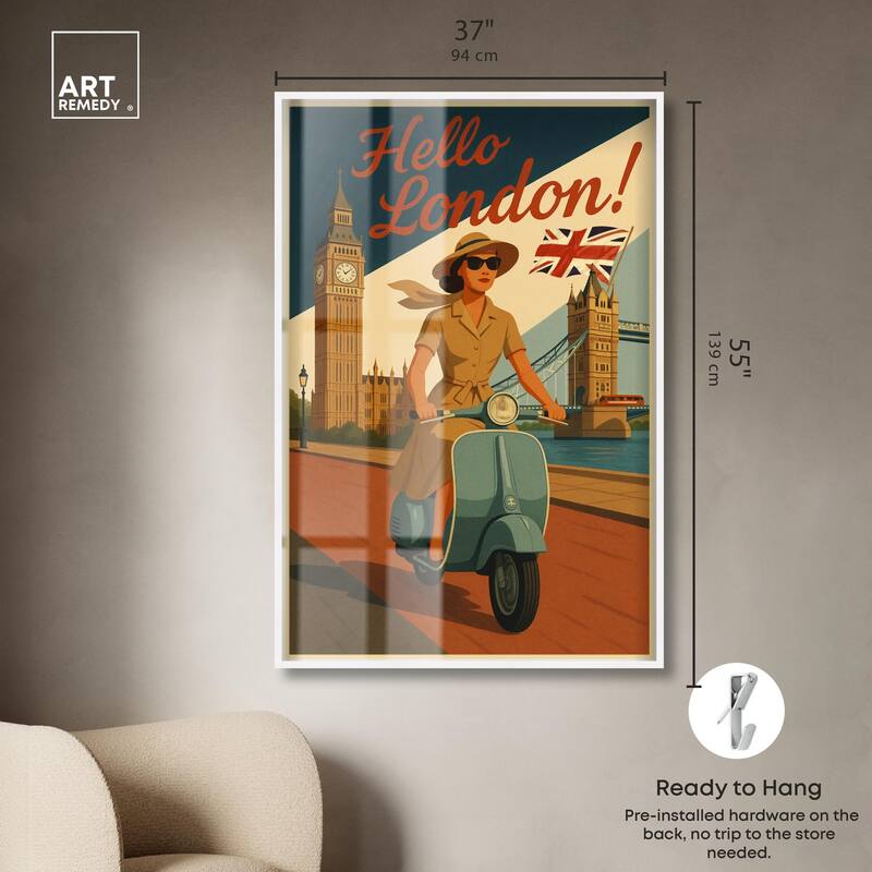 Scooter English Travel Shadowbox by Art Remedy