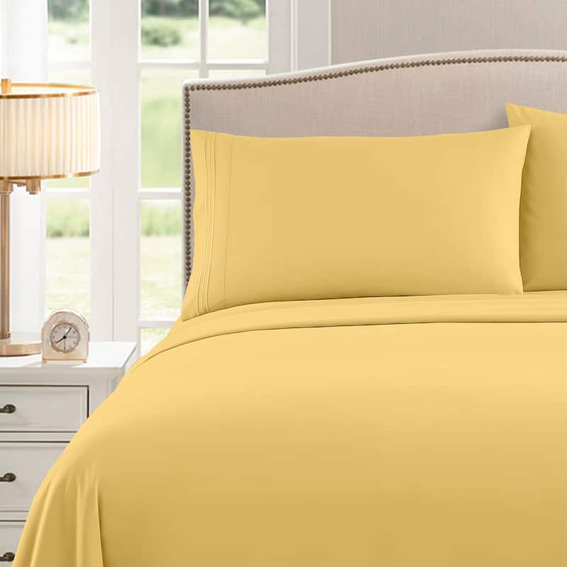 Brushed Microfiber RV Queen 4-Piece Bed Sheet Set