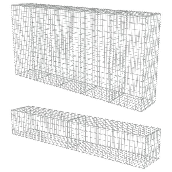 vidaXL Gabion Wall with Covers Galvanized Steel. Opens flyout.