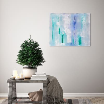 Wynwood Studio Canvas Abstract Fallen Code White and Modern & Contemporary Wall Art Canvas Print