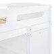 preview thumbnail 36 of 78, Twin/Full Size Loft Bed with Bulit-in Desk and Wardrobes, Solid Wood Kids Loft Bedframe with 4 Drawers and Storage Shelves