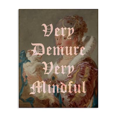 Stupell Demure & Mindful Classic Canvas Wall Art Design By Lil' Rue
