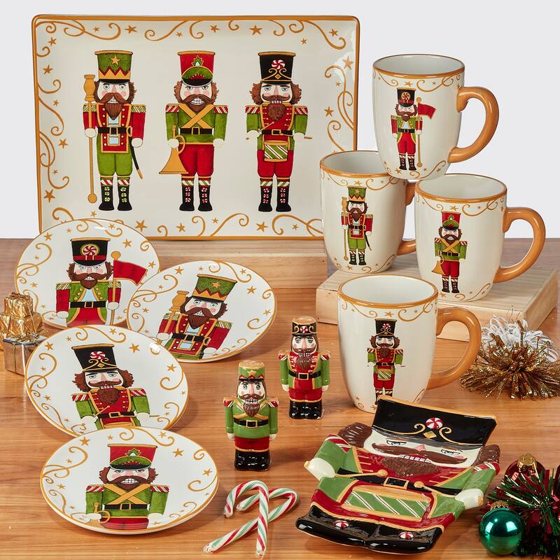 Certified International Holiday Magic Nutcracker 16 oz. Mugs, Set of 4