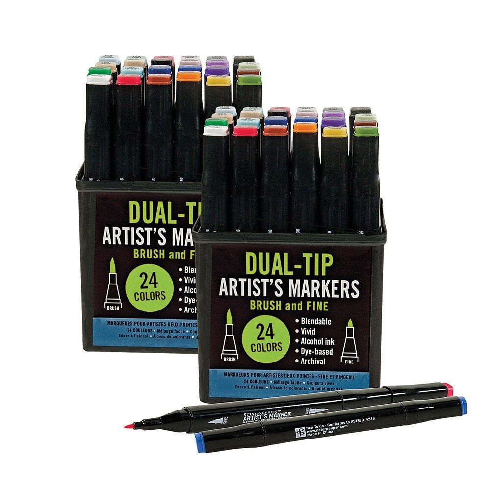 Studio Series Dual-tip Alcohol Markers: Set of 24