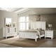 preview thumbnail 1 of 15, Sandy Beach Bedroom Set Cream White California King - 4 Piece