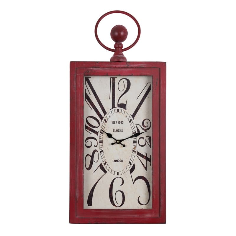 Yosemite Home Decor "Waverly Red" Wall Clock