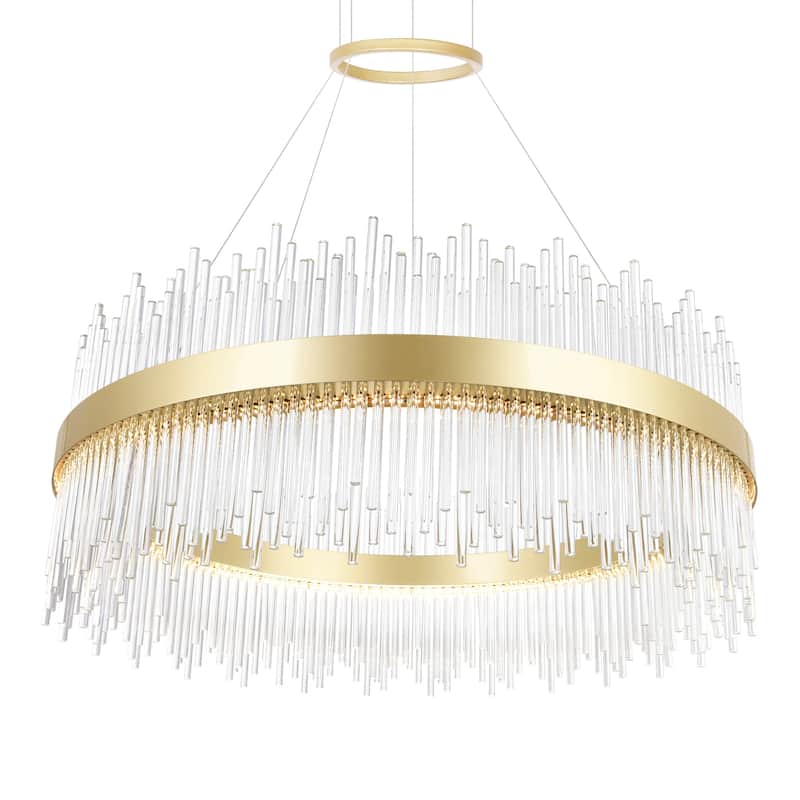Genevieve Integrated LED 32in Medallion Gold Chandelier - Medallion Gold