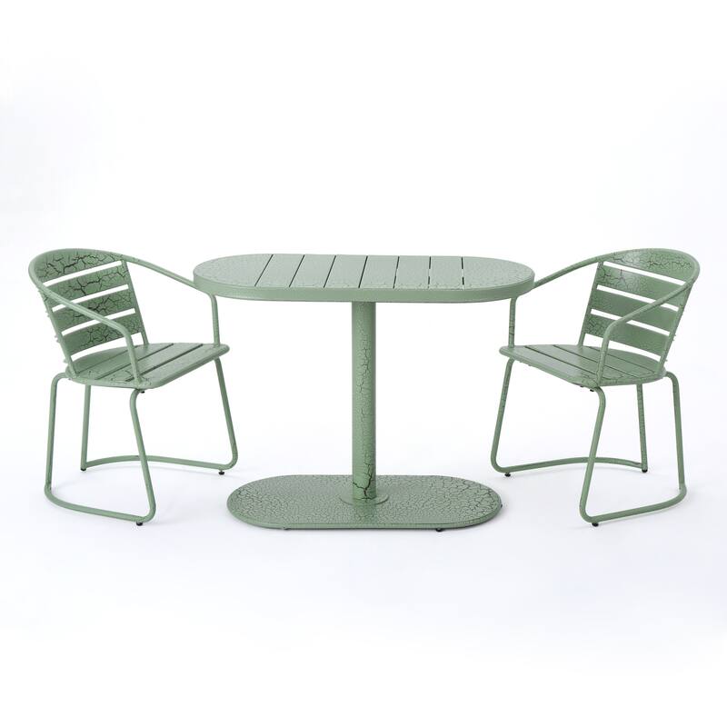 Moniva Bistro Set, Curved silhouettes and a matte finish blend modern design with fun,