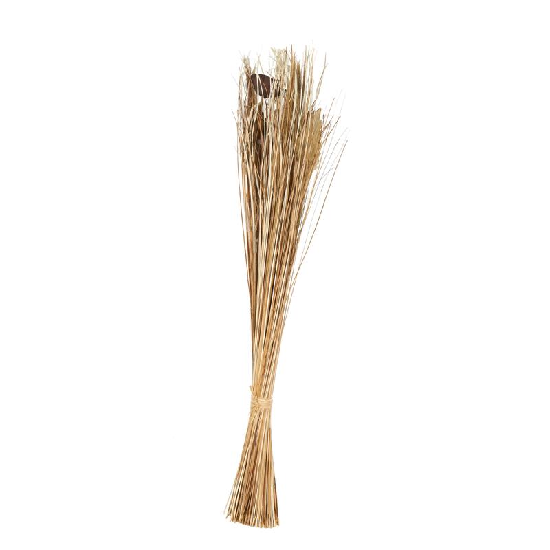 Dried Plant Pampas Grass Home Decor Natural Foliage with Fan Palm Leaves - Brown - Roche River Decor