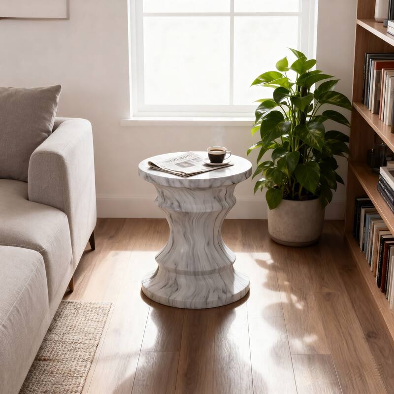 Modern Small Round Side Table for Tree Stump Garden Stool indoor and Outdoor