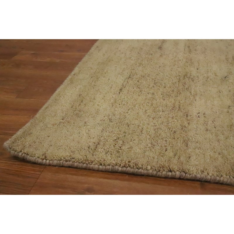 Hand Knotted Oriental 100% Wool Carpet Modern Modern Brown Gabbeh Area Rug - 8' 2'' X 6' 8''