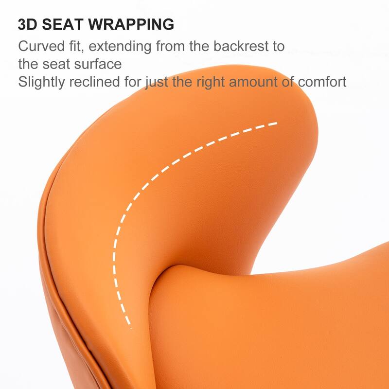 Faux Leather Swivel Barstool wth Adjustable Height