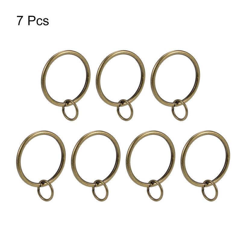 Curtain Ring Metal Drapery Rings for Curtain Rods, 7 Pcs