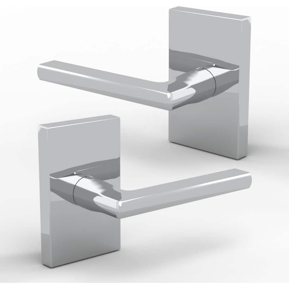 Mega Handles Modern Glamor Dummy Door Lever for Closet & French Doors | Non-Turning Rectangular Handles | Easy Installation