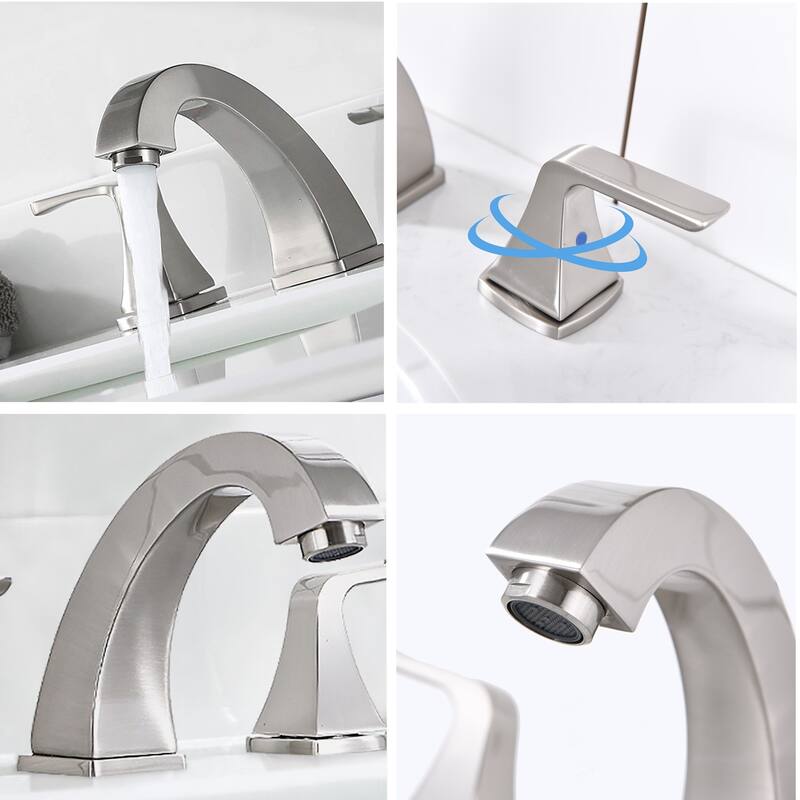 Proox 2 Handles 8inch widespread Bathroom Sink Faucet w/ Pop Up Drain