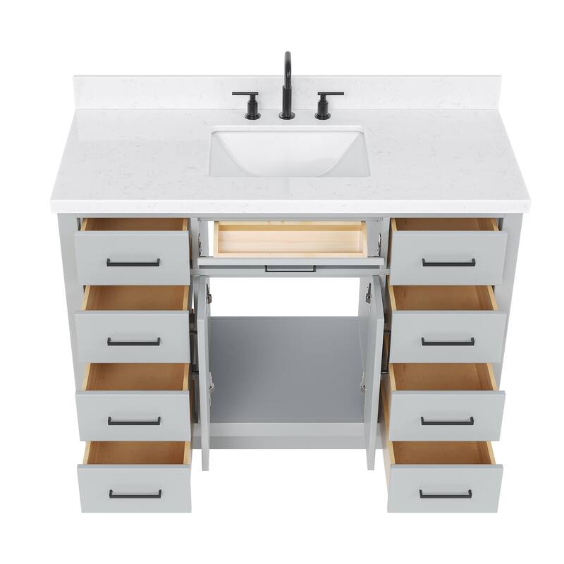 Ariel T048SCQRVO Hepburn 48" Free Standing Single Basin Vanity Set