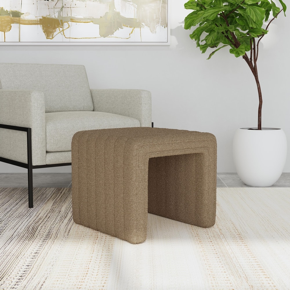 HomePop Modern Channel Ottoman