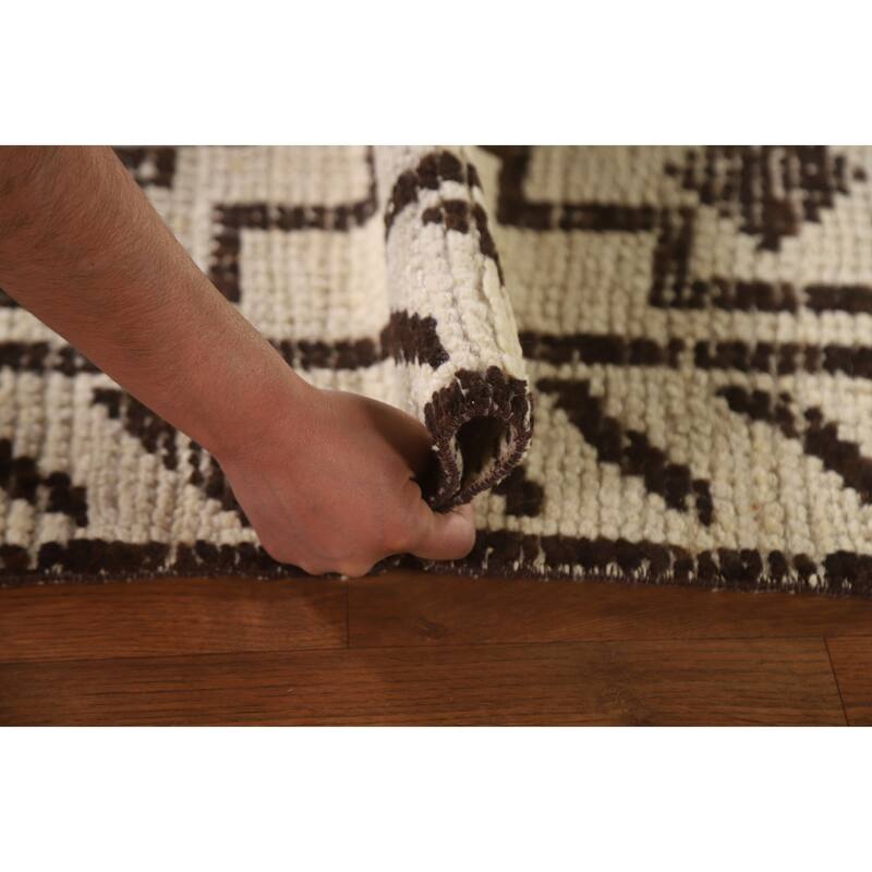 Turkish Anatolian Runner Rug Natural Dye Hand-knotted Wool Carpet - 2'11"x 10'8"