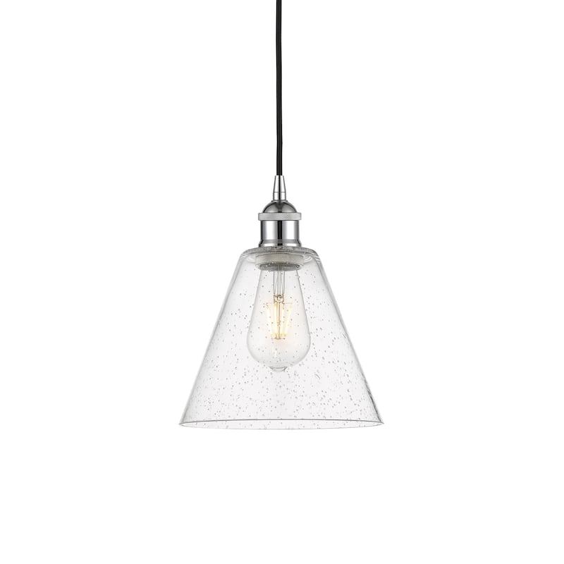 Innovations Lighting 616-1P-11-8 Edison Pendant Edison 8" Wide Mini - Polished Chrome / Seedy