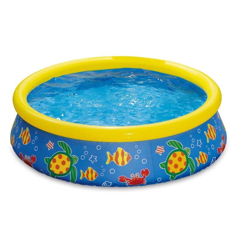 Summer Waves P1000515C167 5ft x 15in Inflatable Quick Set Pool w/ Ocean Print - 4