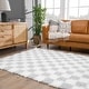 preview thumbnail 14 of 82, Hauteloom Atira Living Room, Bedroom Area Rug - Contemporary - Plush Pile - Light Gray,Cream - 7'10" x 10'3"
