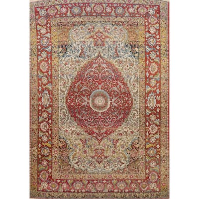 Pre-1900 Antique Vegetable Dye Isfahan Persian Wool Carpet - 4'7" x 6'7"