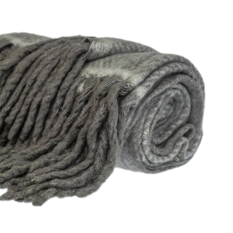 Supreme Soft Pink and White Herringbone Handloomed Throw Blanket