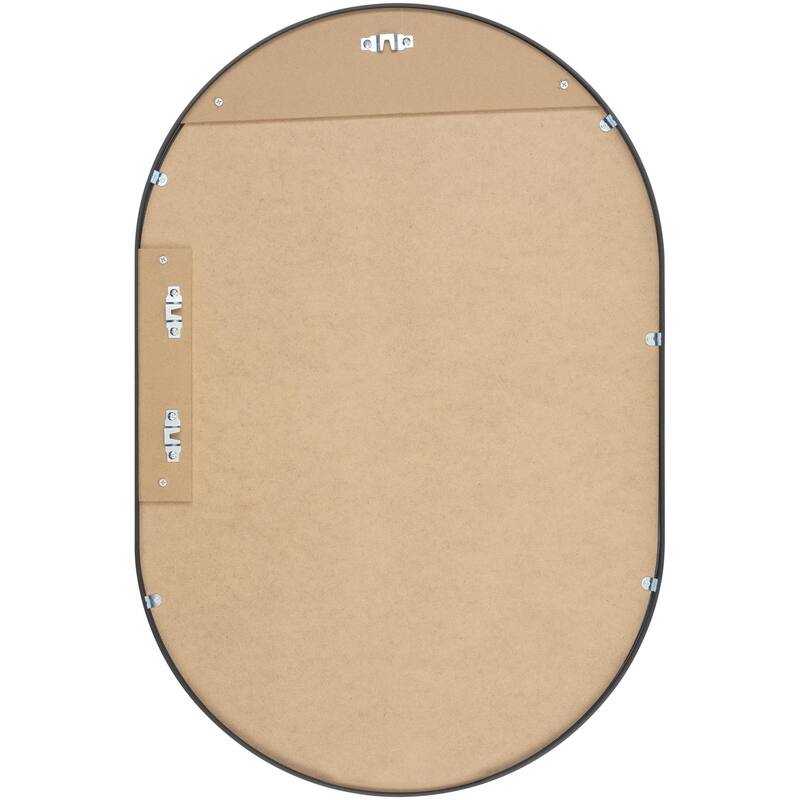 Livabliss Aranya Modern Aluminum Oval Pill-Shaped Accent Mirror