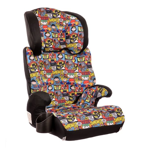 slide 2 of 4, KidsEmbrace High-Back Booster Car Seat, DC Comics Chibi Justice League - Multi