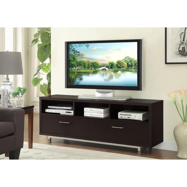 slide 2 of 13, Casey 2-drawer Engineered Wood 60" TV Stand Cappuccino