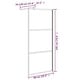 preview thumbnail 17 of 71, vidaXL Walk-in Shower Wall multi size Half Frosted ESG Glass Black