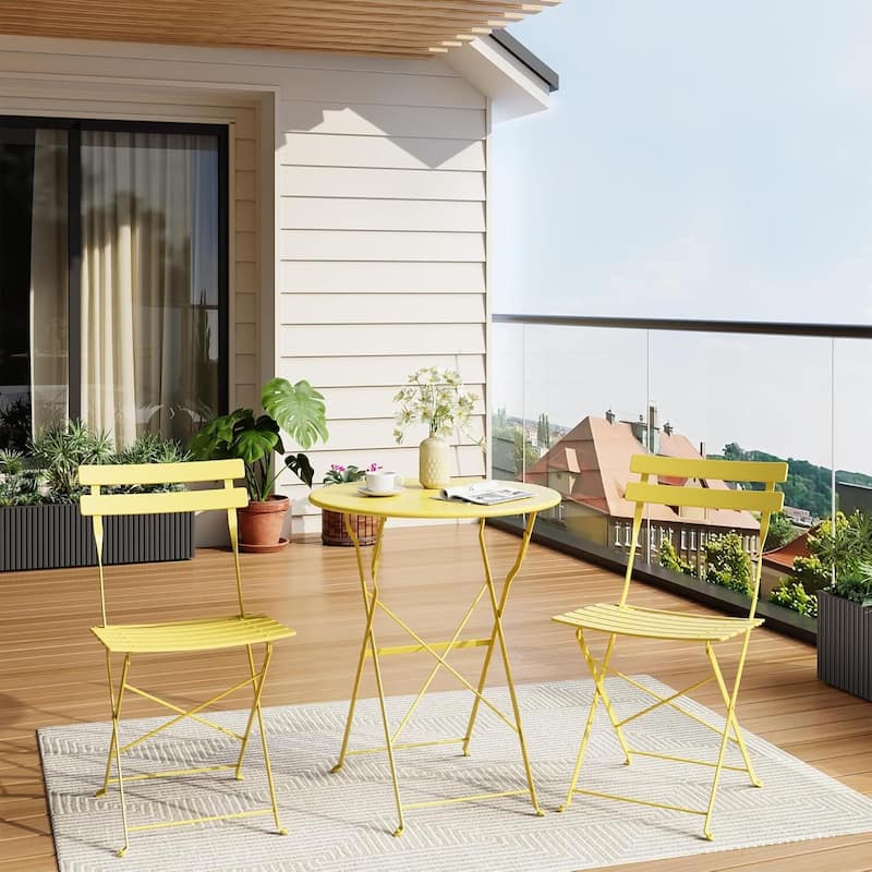 Outdoor Patio Table and Chairs Set for Apartments Porch Pool