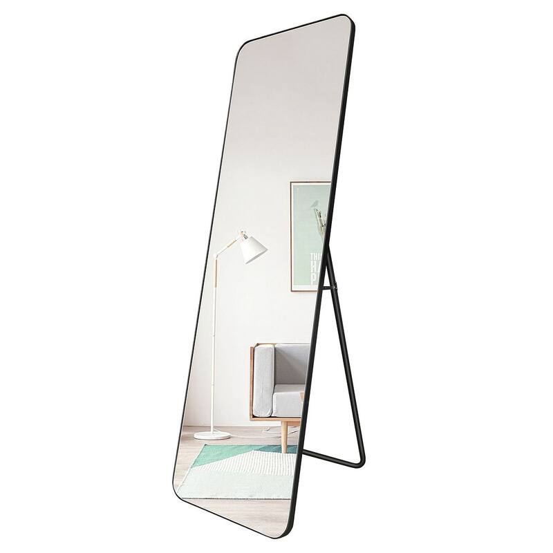 Rathburn Metal Venetian Wall Mounted Mirror - Matte Black(18*60)