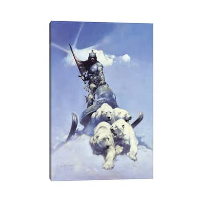 iCanvas "Silver Warrior" by Frank Frazetta Canvas Print