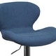 preview thumbnail 12 of 100, Contemporary Vinyl/Chrome Adjustable Curved Back Barstool - 19.25"W x 19"D x 33.75" - 42.25"H