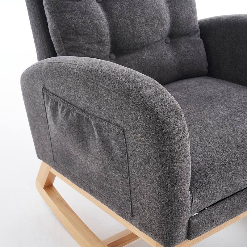 Accent High Back Rocking Chair with Footrest