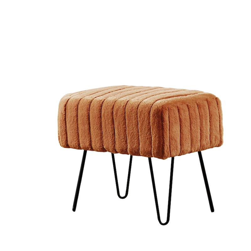 Serenta SuperMink Fauxfur Ottoman Bench