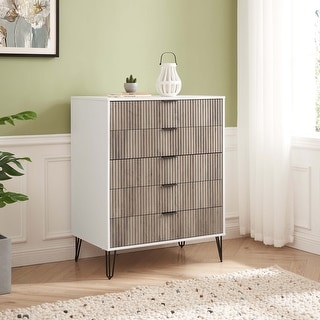 Manhattan Comfort Dumbo Modern 5-Drawer Tall Dresser.