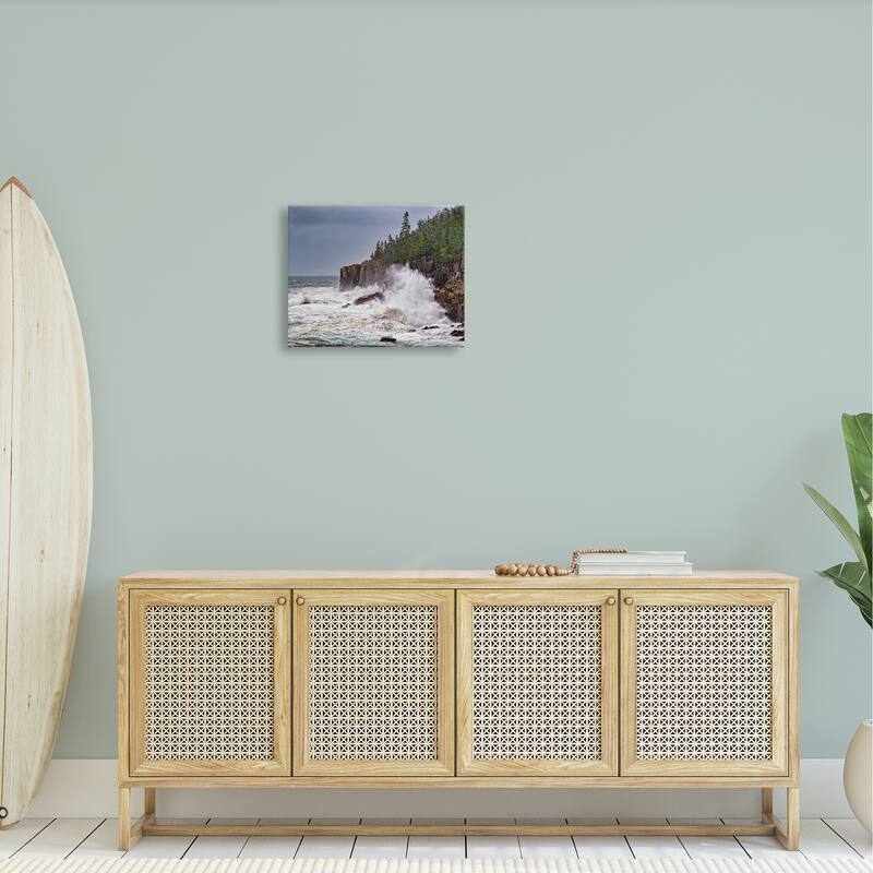 Stupell Crashing Ocean Waves Cliff Wall Canvas Wall Art by Rick Berk